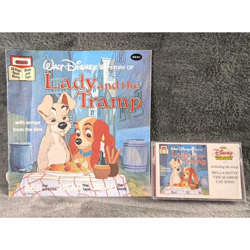 Walt Disney's‎ Lady and The Tramp Read-along Book w/ Cassette Tape
